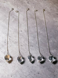 Faceted quartz 925 pendulum