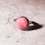 Pink thulite 925 sz9 ring