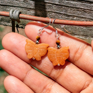 Aventurine butterfly 925 dangles