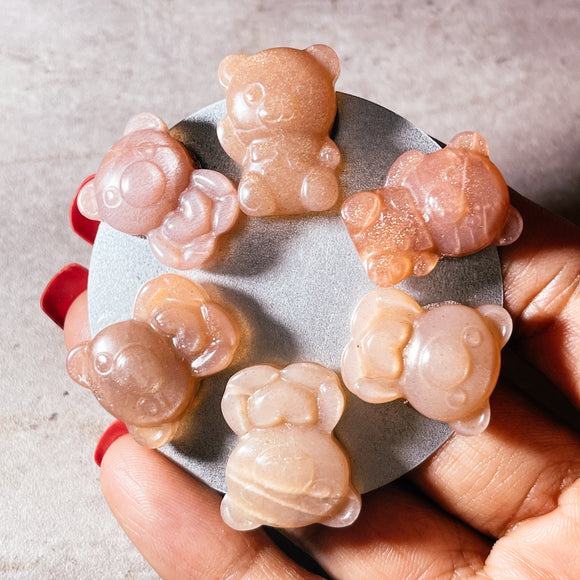 Sunstone moonstone bear magnet