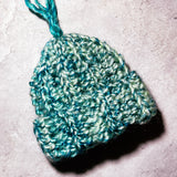 Handmade crochet beanie ornament