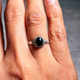 Black onyx 925 s6.75 ring