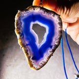 Purple agate 925 pendant