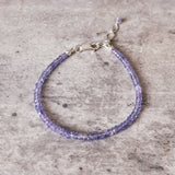 Faceted Tanzanite 925 bracelet