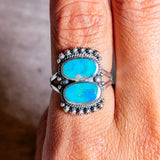 Blue turquoise 925 sz7 ring