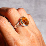 Rough Citrine 925 ring sz8