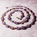 Carved amethyst Spinel Opal 925 necklace