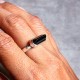 Black tourmaline 925 sz9.25 ring