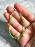 Tsavorite garnet faceted rondel 925 bracelet