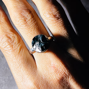 Shungite sz9 925 ring