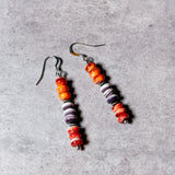 Spiny oyster wampum 925 earrings