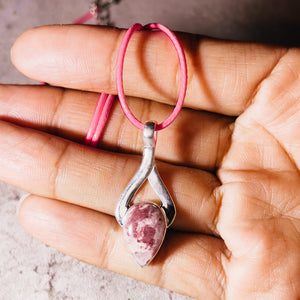 Pink thulite 925 pendant