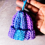 Handmade crochet beanie ornament