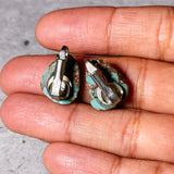 Vintage turquoise clip on earrings