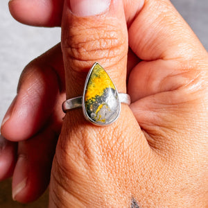 Bumblebee jasper 925 s10.5 ring