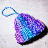 Handmade crochet beanie ornament