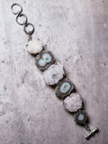 Amethyst stalactite 925 toggle bracelet