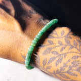 Faceted emerald 925 bracelet