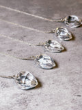 Faceted quartz 925 pendulum