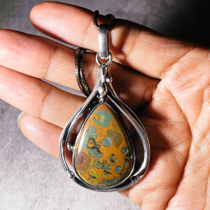 Fruit jasper 925 pendant