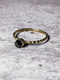 Shungite brass ring sz8.5