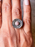 Rhodochrosite 925 ring sz7