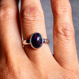 Black opal 925 sz7 ring