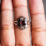 Garnet 925 ring sz10.25