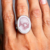 Resin cameo 925 sz10 ring