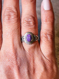 Charoite 925 ring sz7