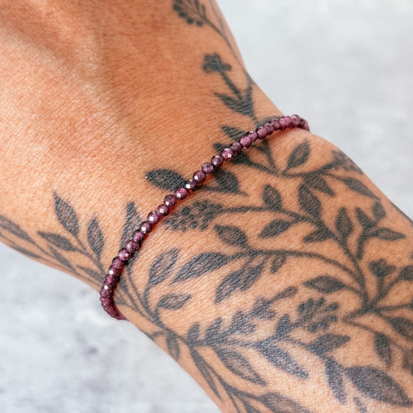 Rhodolite garnet 925 bracelet