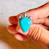 Blue turquoise 925 sz7.75 ring