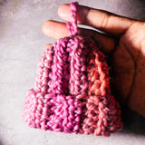 Handmade crochet beanie ornament