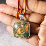 Rainforest rhyolite 925 pendant