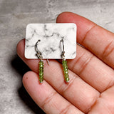 Tsavorite garnet rondel 925 earrings