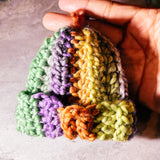 Handmade crochet beanie ornament