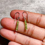 Tsavorite garnet rondel 925 earrings