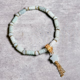 Burmese jade star charm bracelet