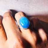 Blue smithsonite m 925 sz5 ring