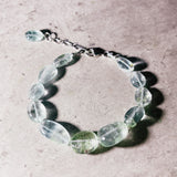 Aquamarine smooth tumble 925 bracelet