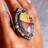 Mookaite jasper Garner 925 adjustable ring