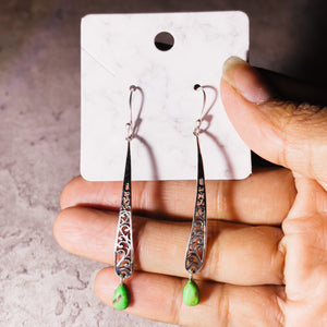 Green Mohave turquoise 925 dangles