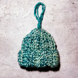 Handmade crochet beanie ornament