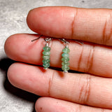 Emerald smooth rondel 925 earrings