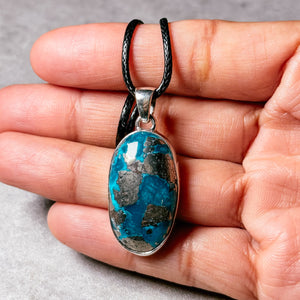 Turquoise pyrite 925 pendant