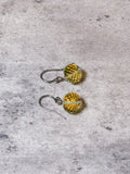 Lemon quartz faceted rondel 925 dangles