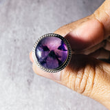 Amethyst trapiche sz10 925 ring