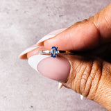 Blue topaz 925 sz5.25 ring