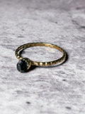 Shungite brass ring sz8.5