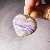 Violet flame heart 925 pendant